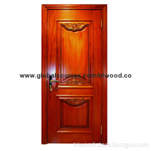 Interior Solid Wood Door with 100% solid hardwood and Environment-friendly Varnish